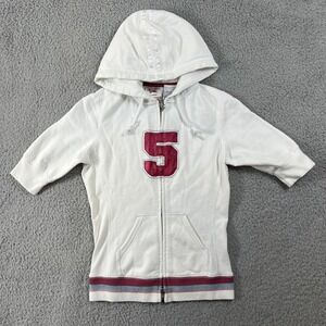 555Soul White Cropped Hoodie & Pants Set Women's XS Athletic Tracksuit VTG NWT